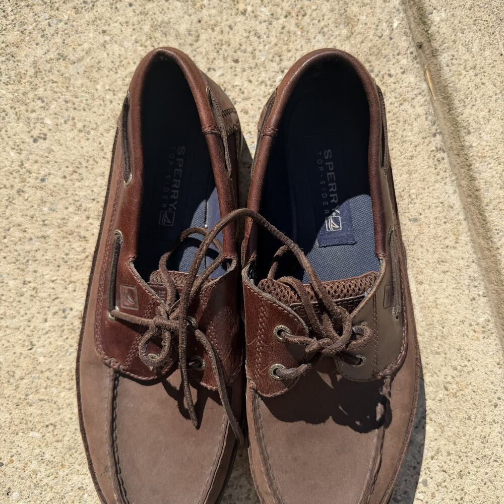 Sperry Men's Brown Leather Top Sider Boat Shoes | Size 11